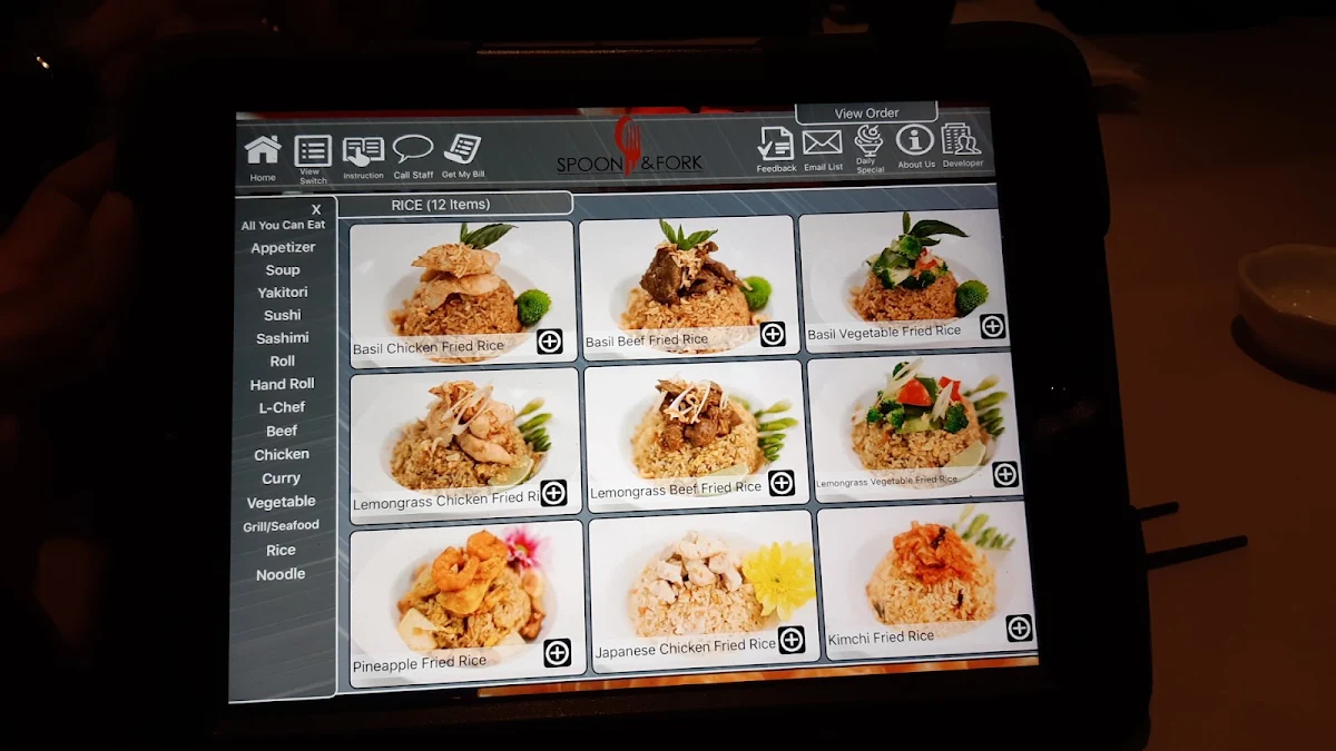 Menu, Spoon & Fork