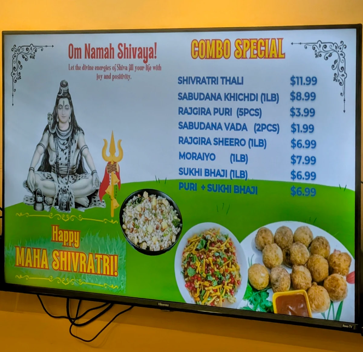 Menu, Shriji Catering And Takeout