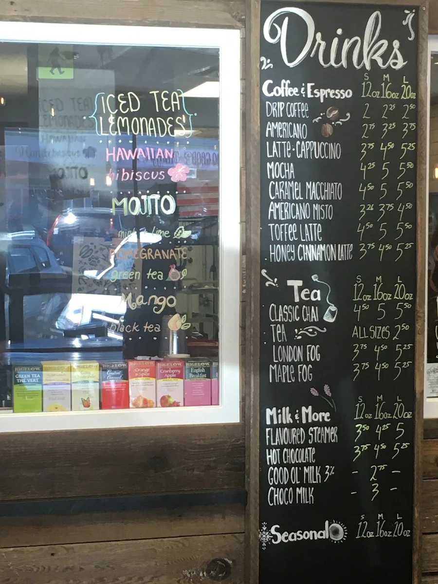 Menu, Bigfoot Donuts
