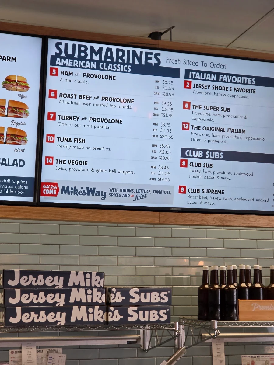 Menu, Jersey Mike's Subs
