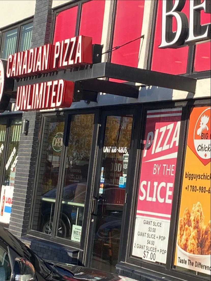 Menu, Canadian Pizza Unlimited & BigGuy's Fried Chicken