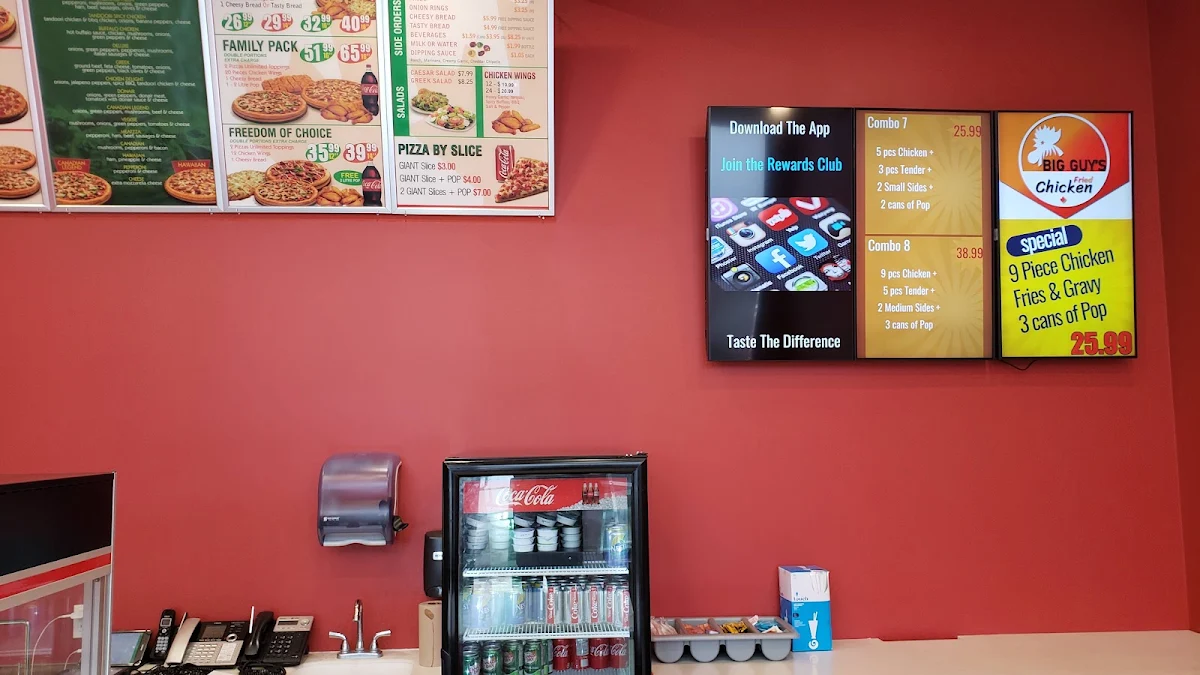 Menu, Canadian Pizza Unlimited & BigGuy's Fried Chicken