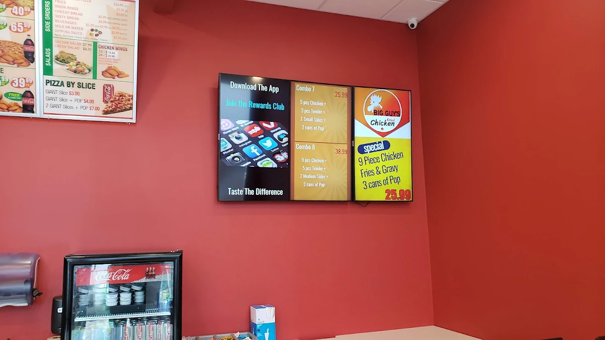 Menu, Canadian Pizza Unlimited & BigGuy's Fried Chicken