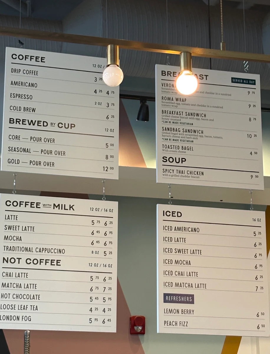 Menu, Rosso Coffee Roasters - 17th Ave