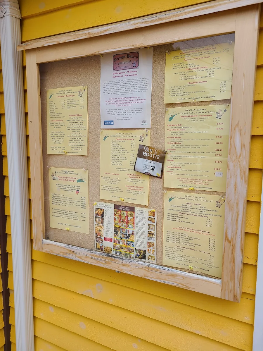 Menu, German Bakery Sachsen Cafe & Restaurant