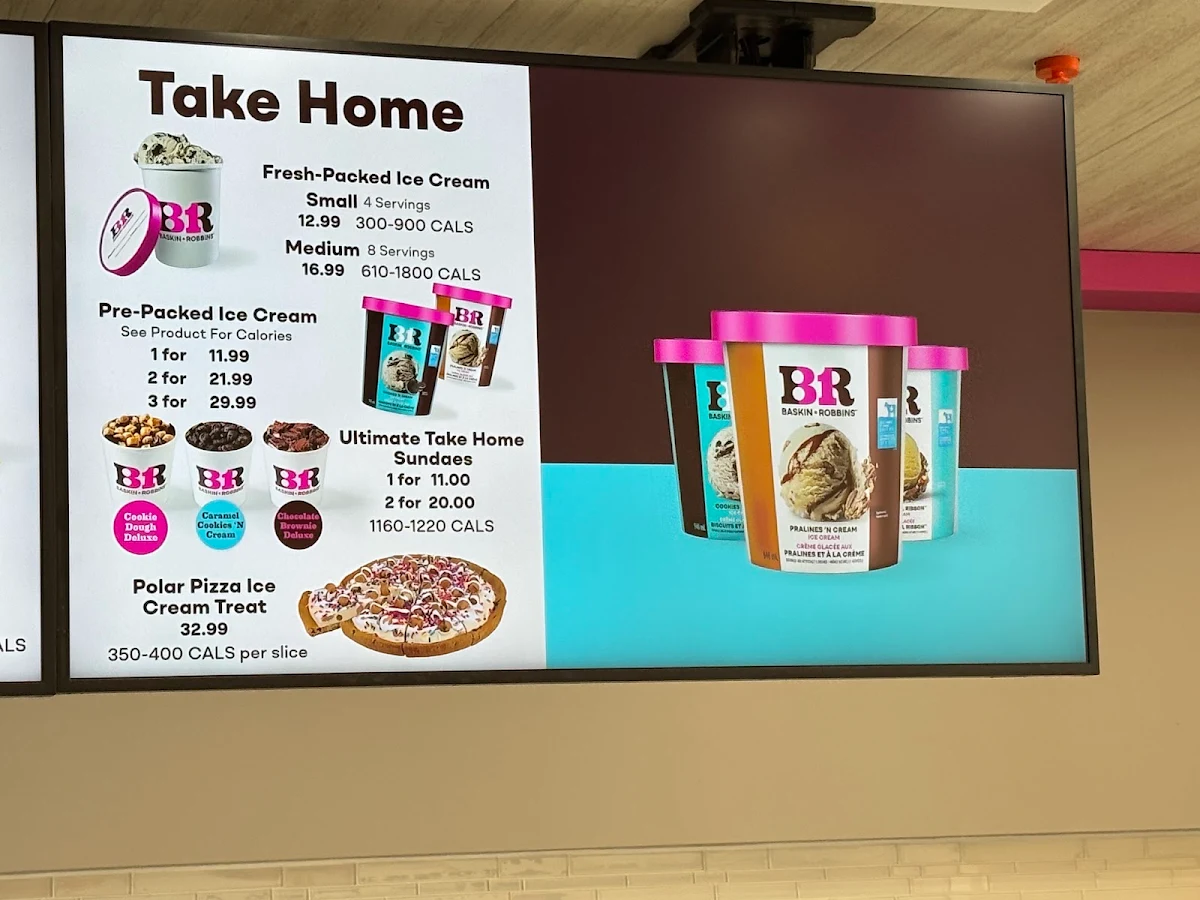 Menu, Baskin-Robbins