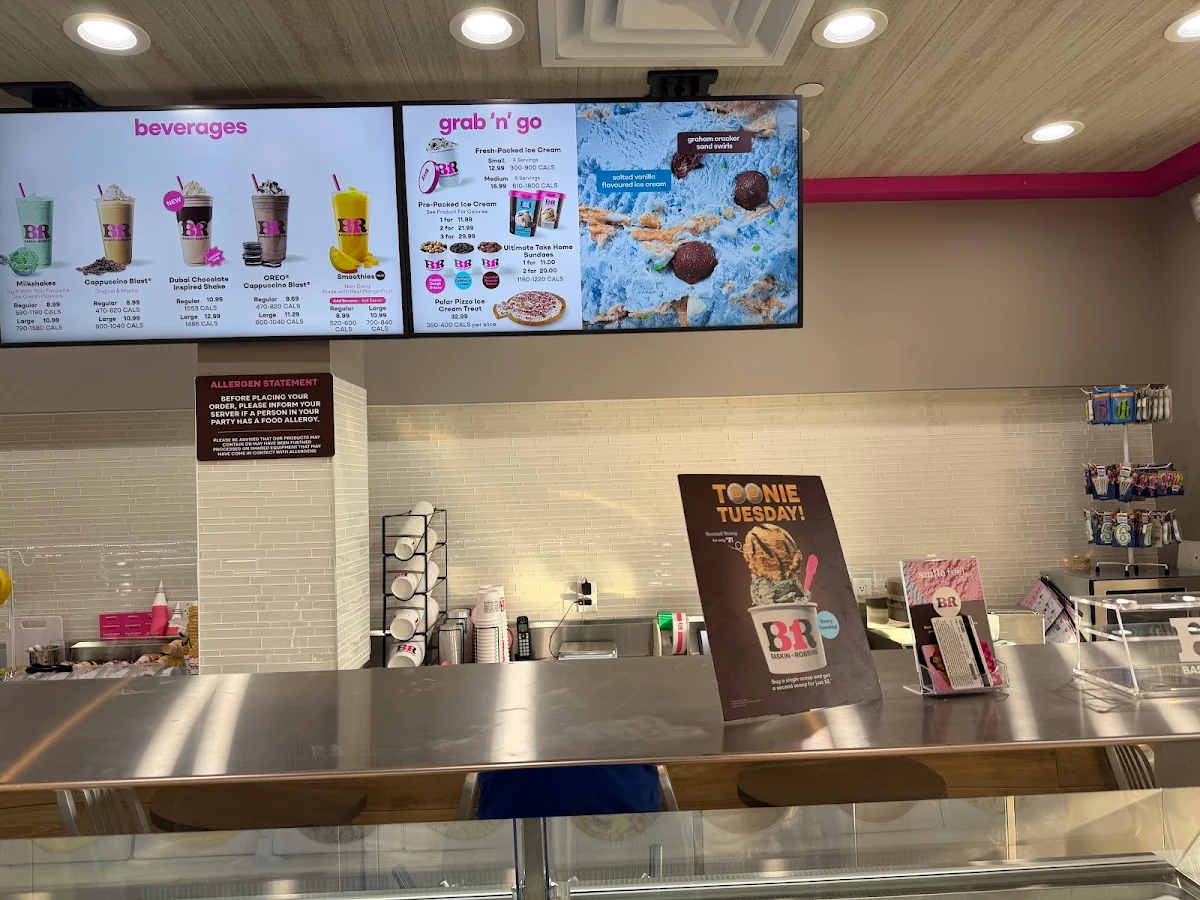 Menu, Baskin-Robbins