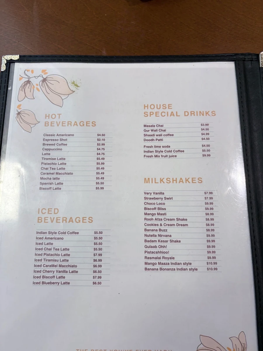 Menu, Alagh’s Cakes & Cafe