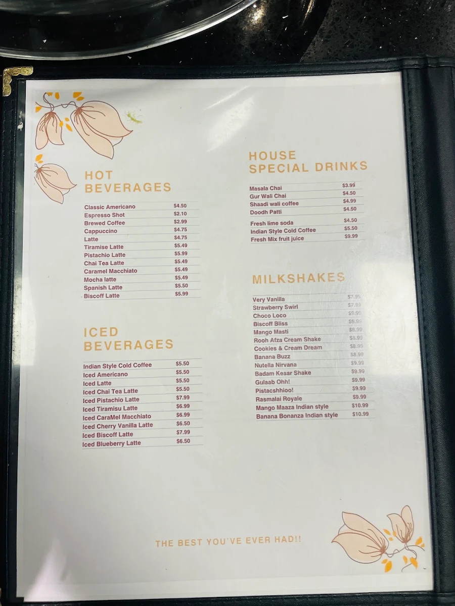Menu, Alagh’s Cakes & Cafe