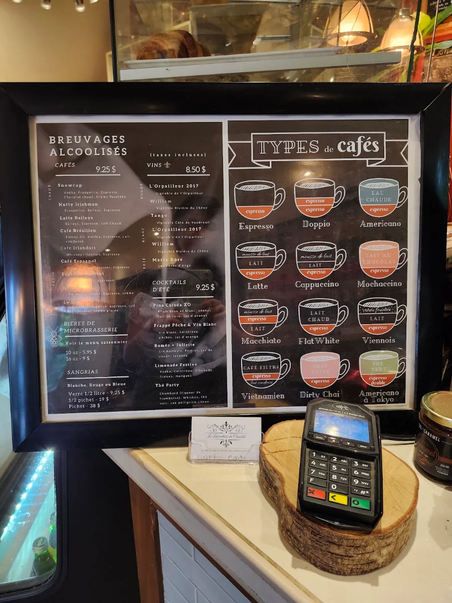 Menu, Cafexo Boutique