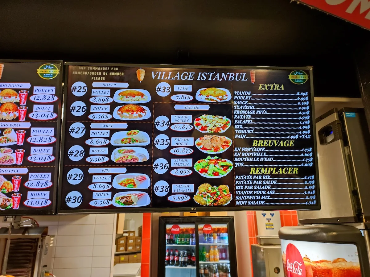 Menu, Village Istanbul