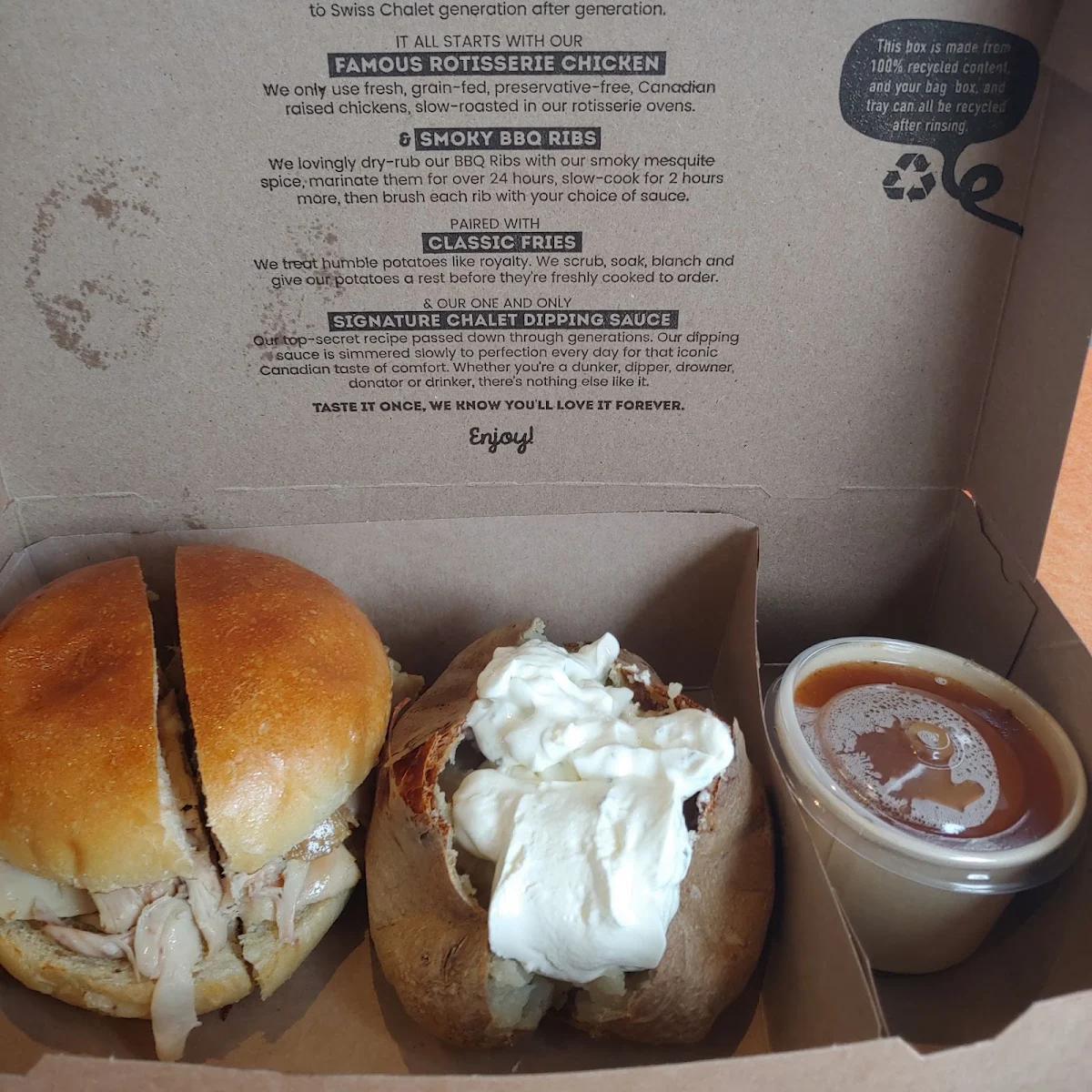 Menu, Harvey's