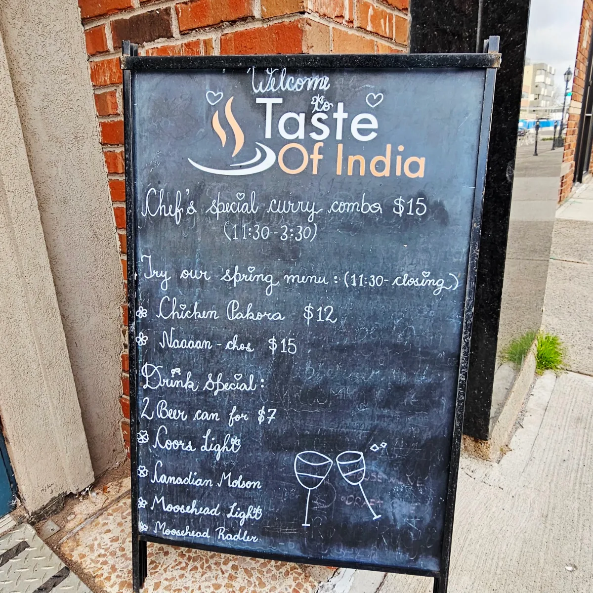 Menu, Taste of India