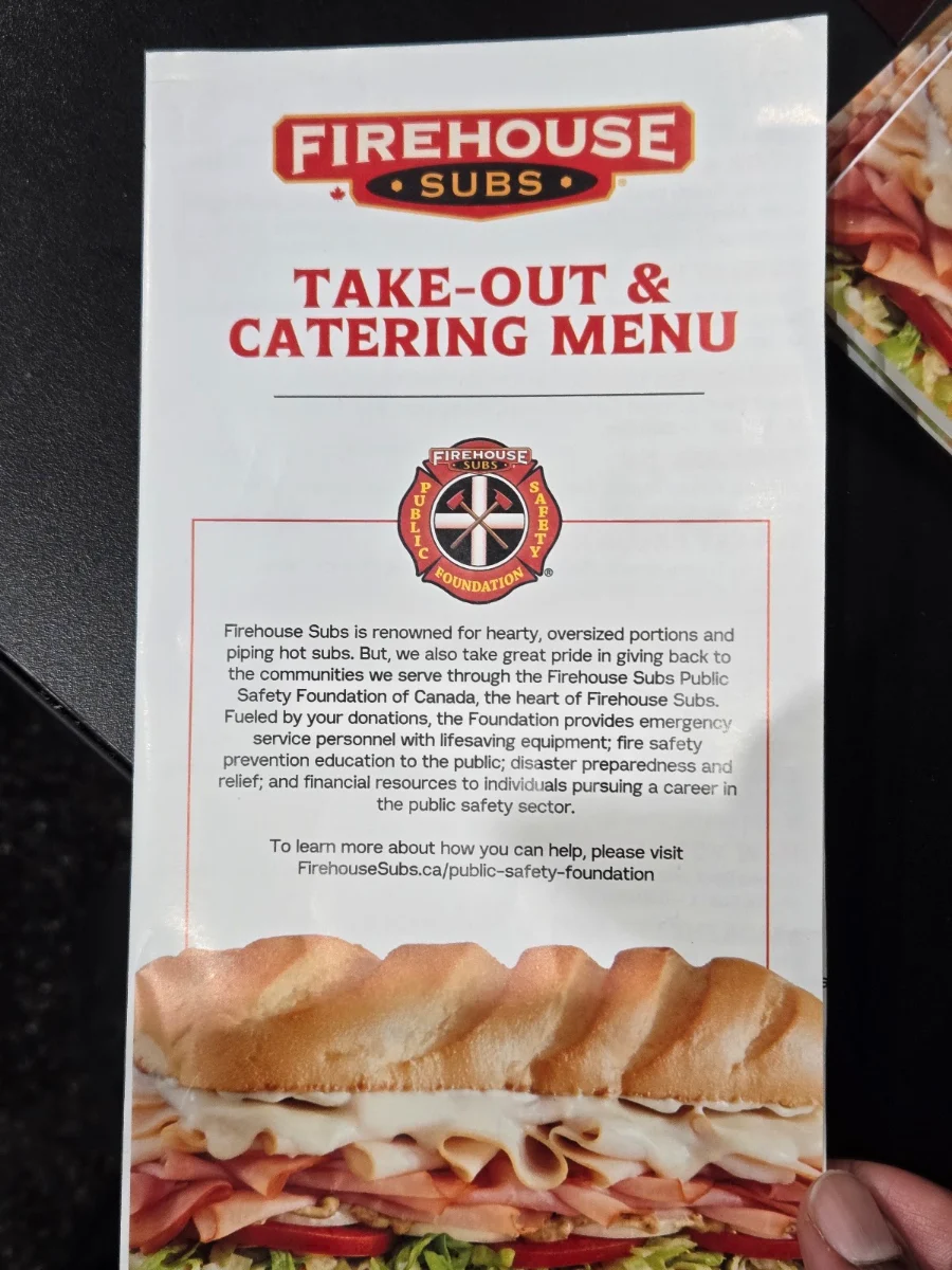 Menu, Firehouse Subs