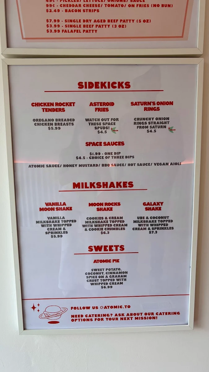 Menu, Atomic Burger