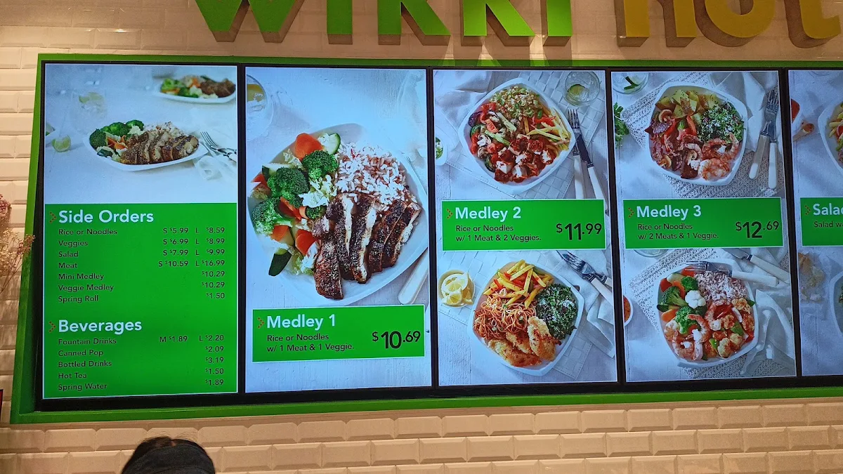 Menu, Wikki Hut