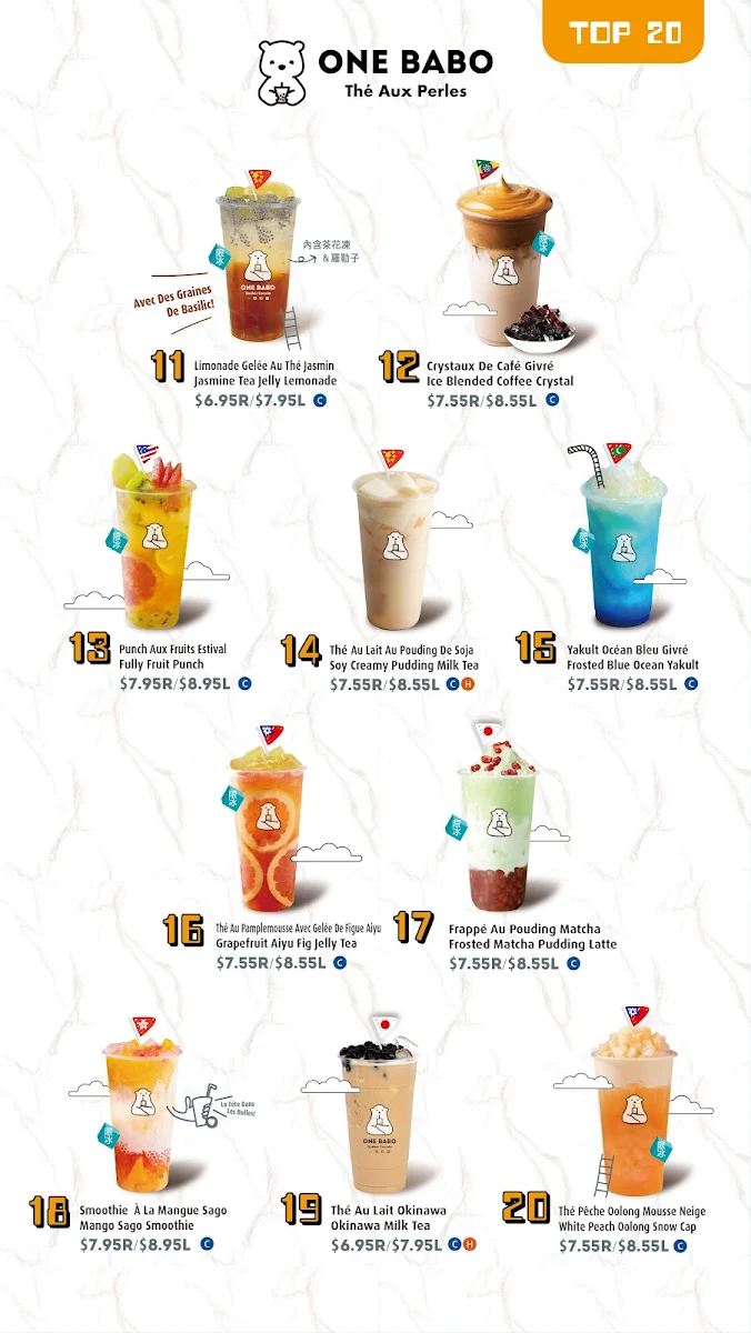Menu, One Babo