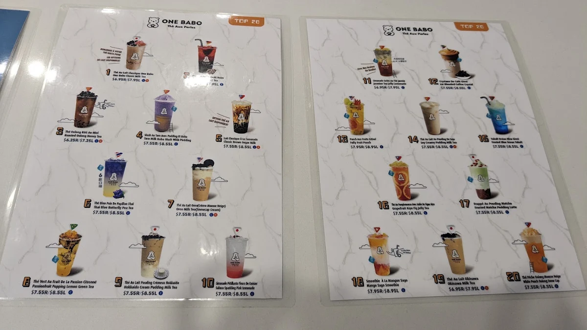 Menu, One Babo