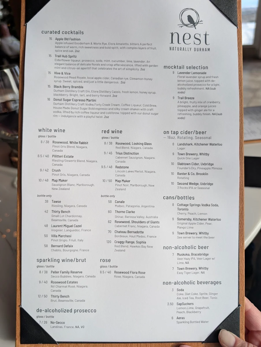 Menu, Trail Hub