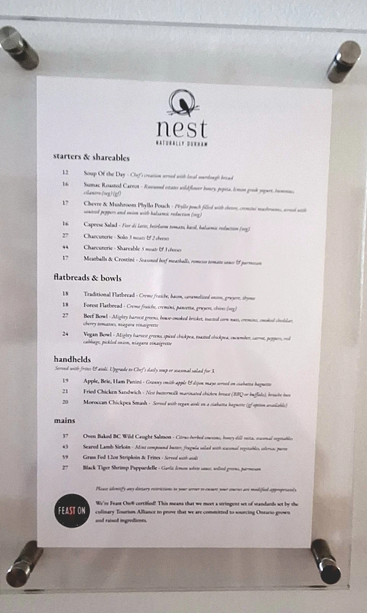 Menu, Trail Hub