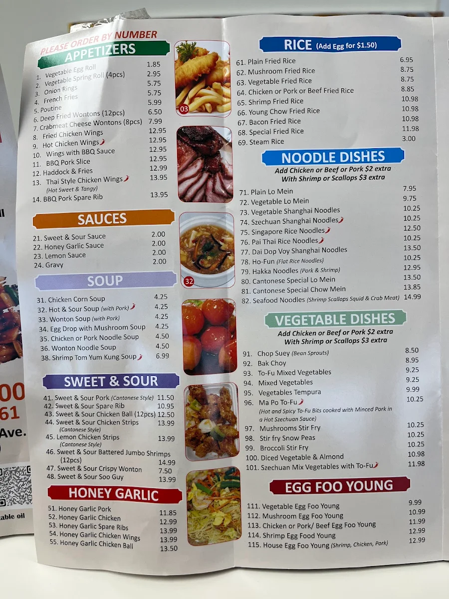 Menu, Yummy Garden