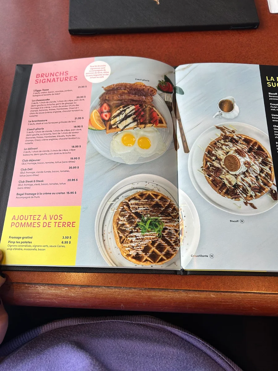 Menu, L'Eggs-Tasse