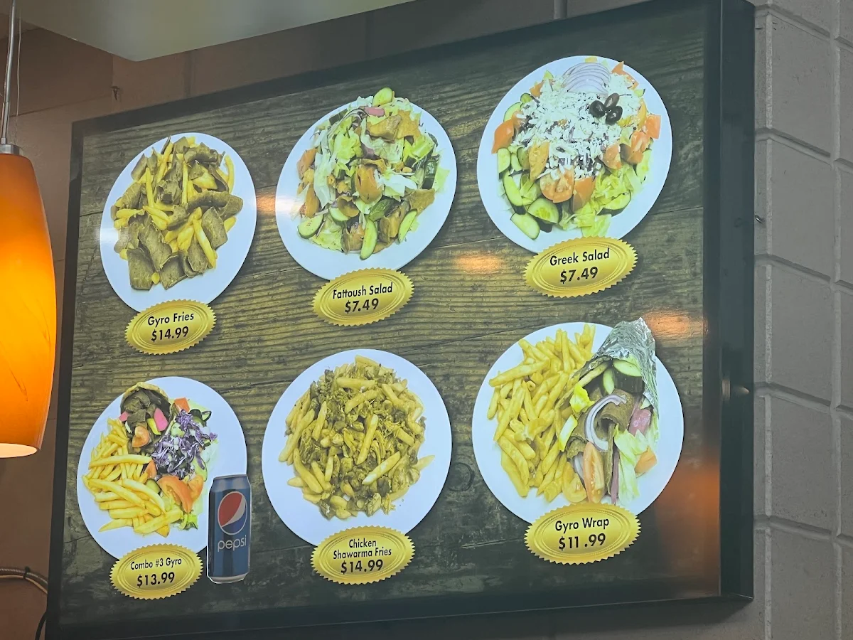 Menu, Montfort Mediterranean Grill