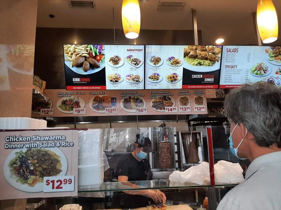 Menu, Montfort Mediterranean Grill