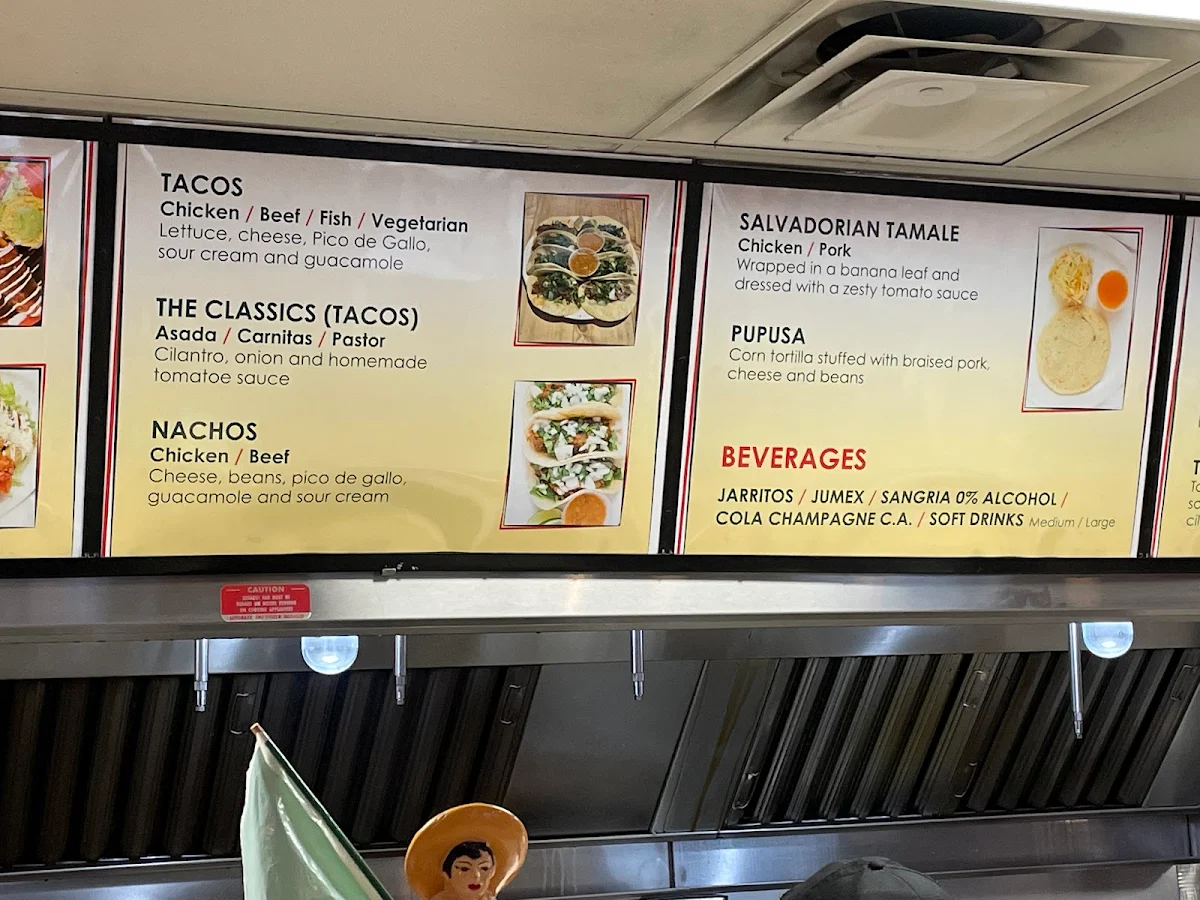 Menu, Latin Fiesta