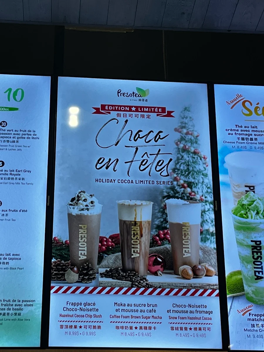 Menu, Presotea