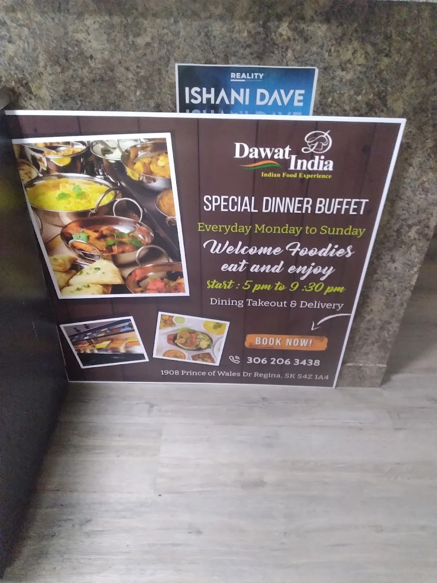 Menu, Dawat India Restaurant
