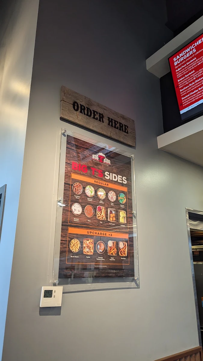 Menu, Big T's BBQ & Smokehouse Mahogany