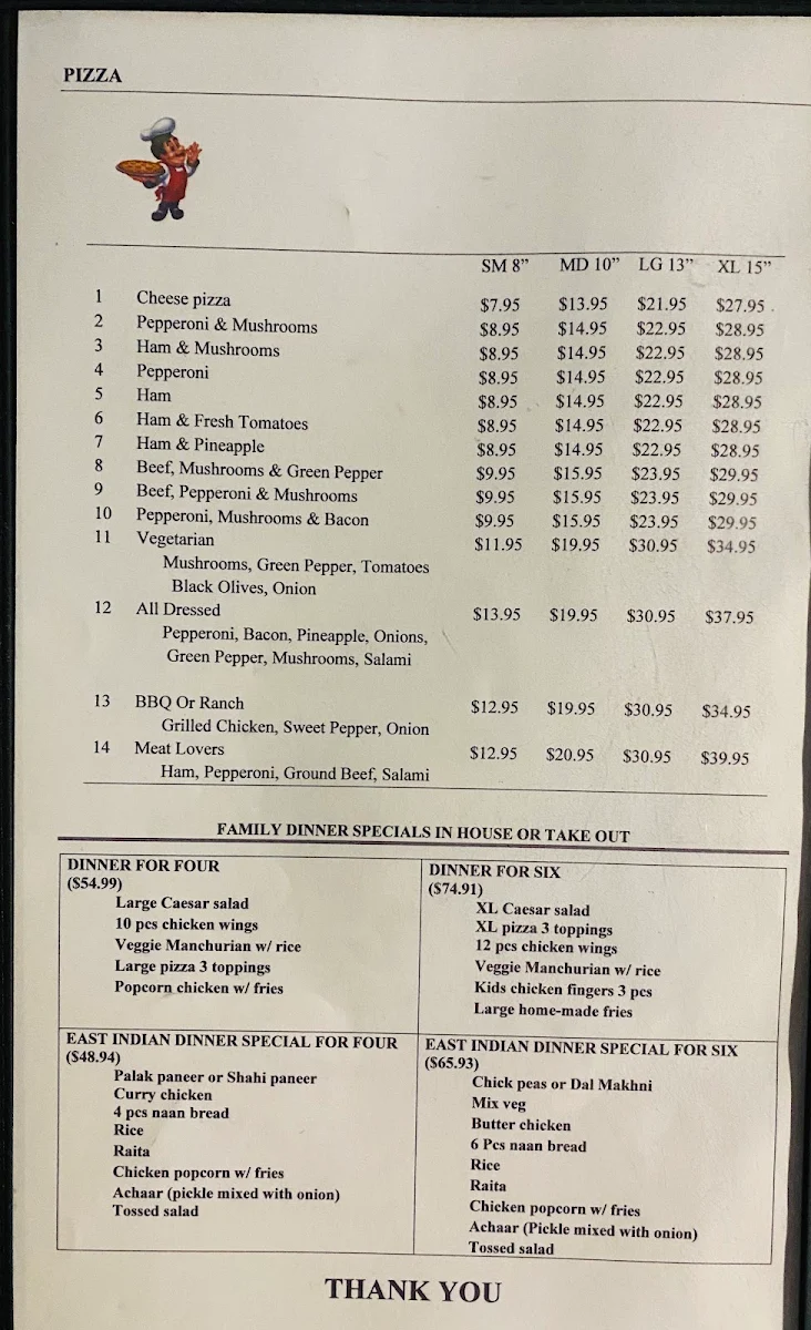 Menu, Milestone Hotel Bar and Grill