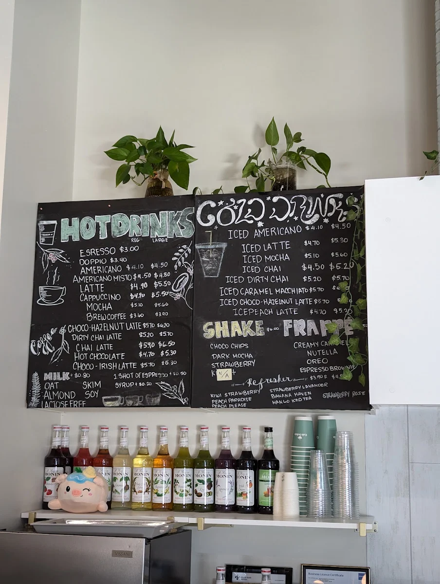 Menu, Café Delicia