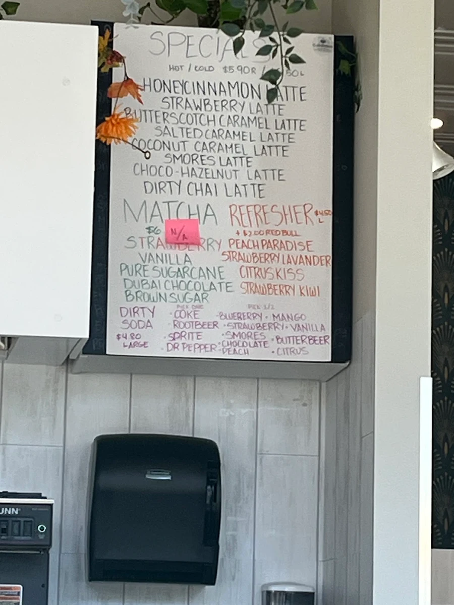 Menu, Café Delicia