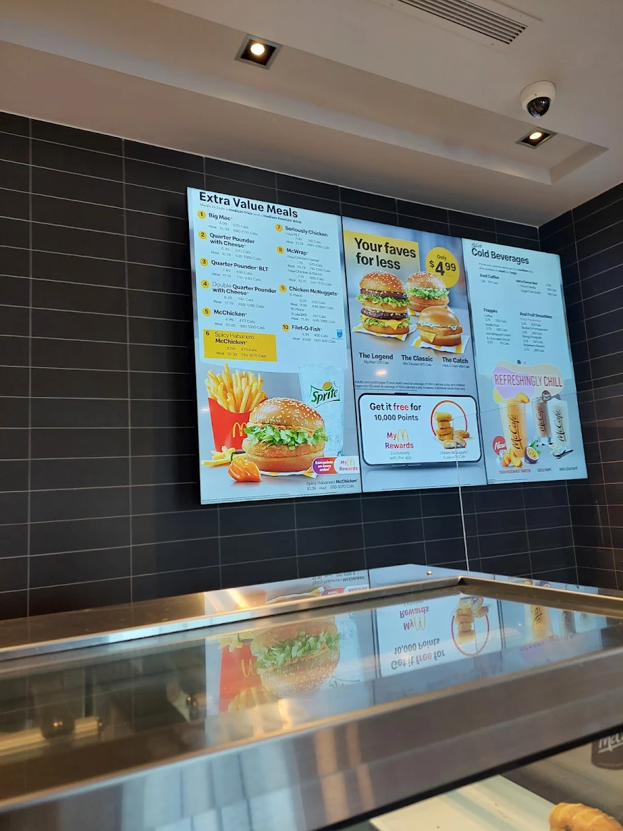 Menu, McDonald's