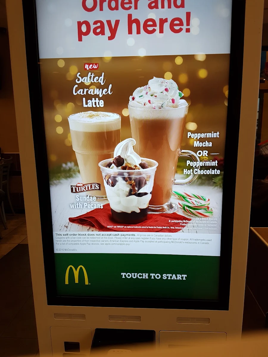 Menu, McDonald's