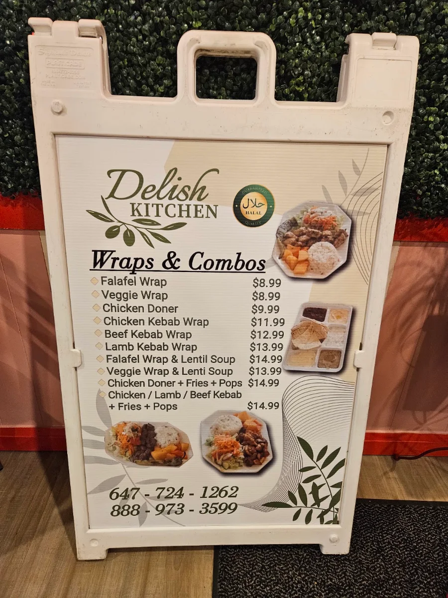 Menu, Delish KITCHEN