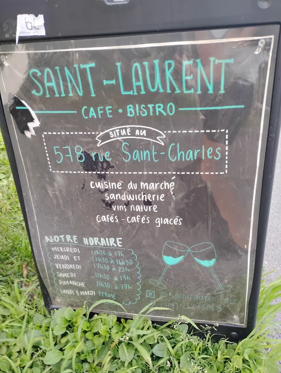 Menu, Saint Laurent Café
