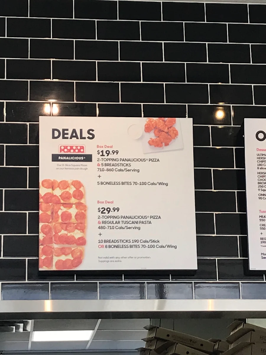 Menu, Pizza Hut
