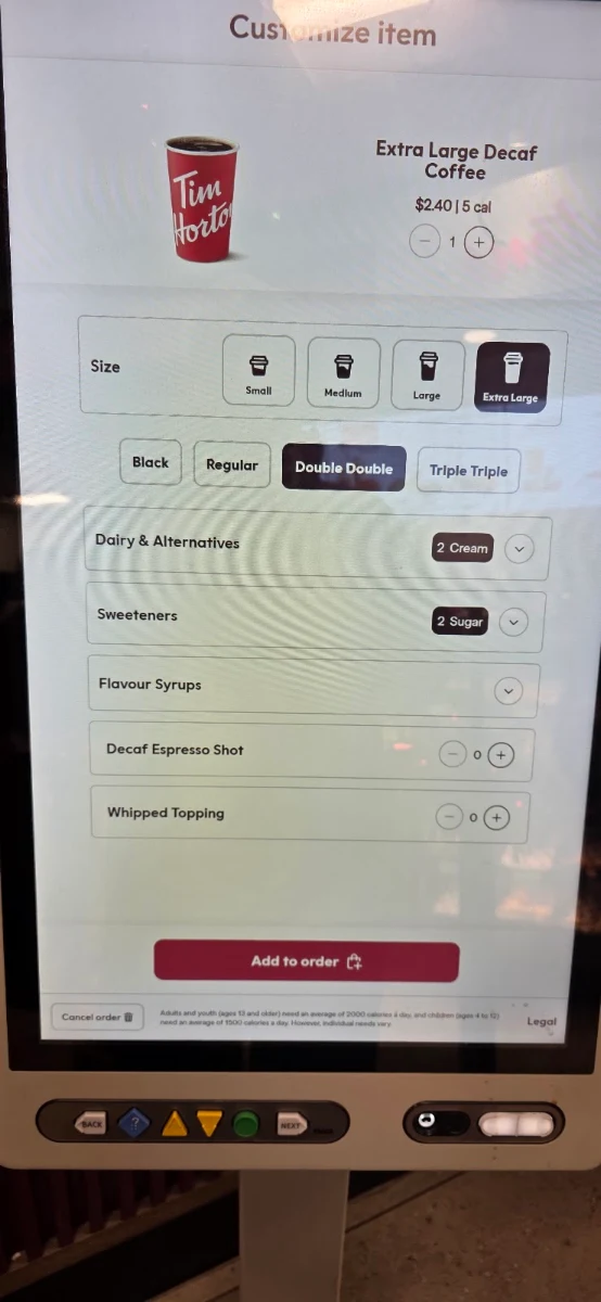 Menu, Wendy's
