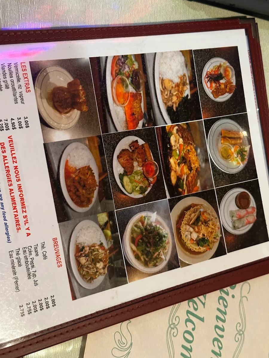 Menu, Restaurant Bambou D'Or