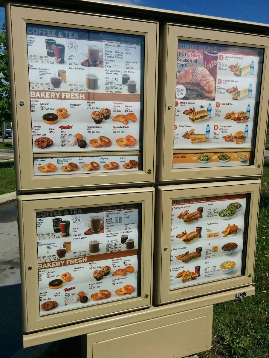 Menu, Tim Hortons