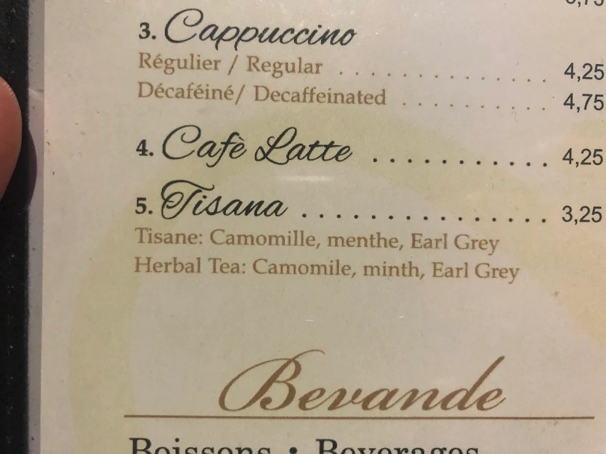 Menu, Restaurant Bar Focaccio