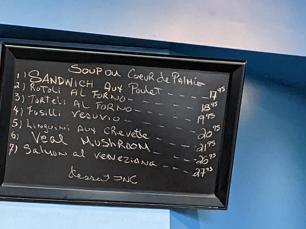 Menu, Restaurant Bar Focaccio
