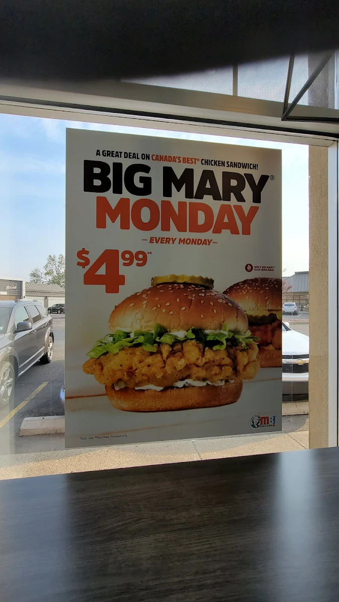 Menu, Mary Brown's Chicken
