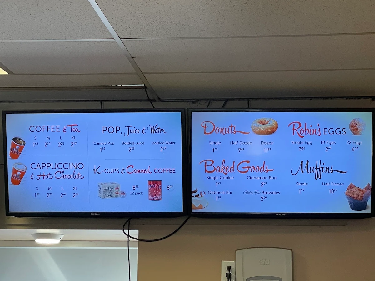 Menu, Robin's
