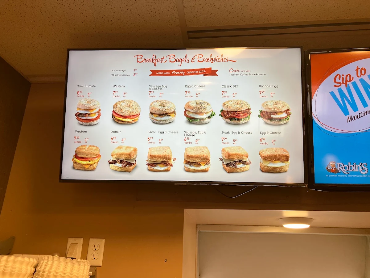Menu, Robin's