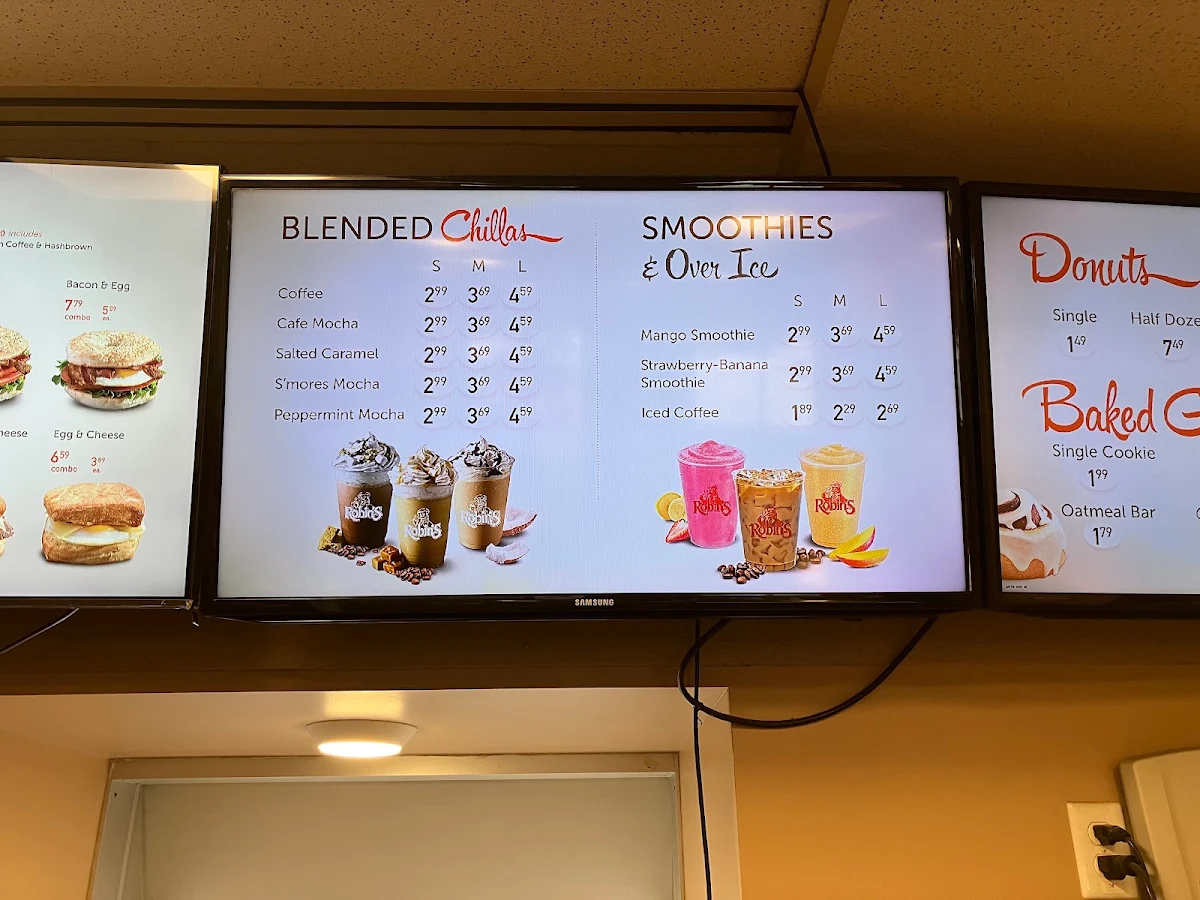 Menu, Robin's