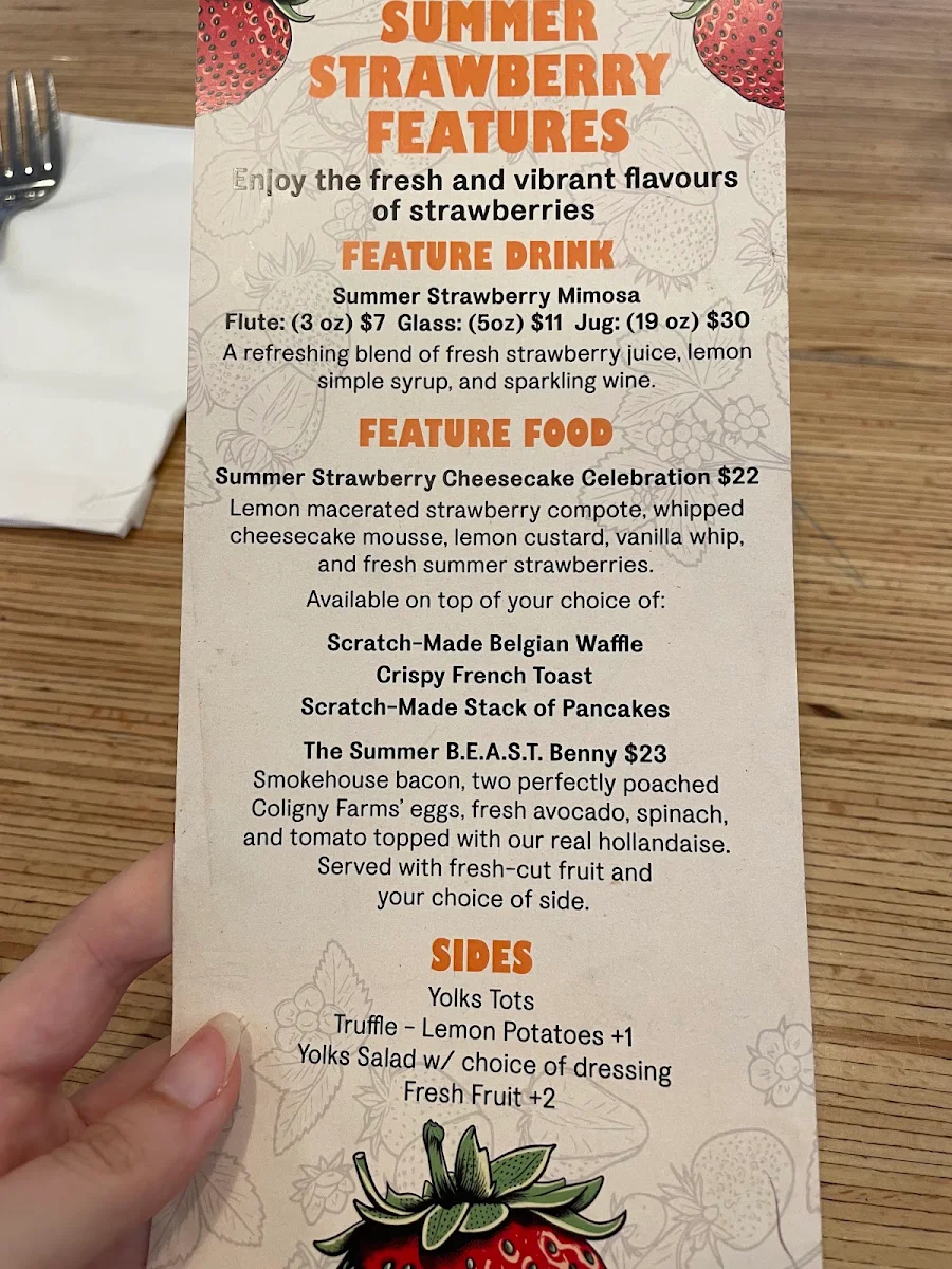 Menu, Yolks